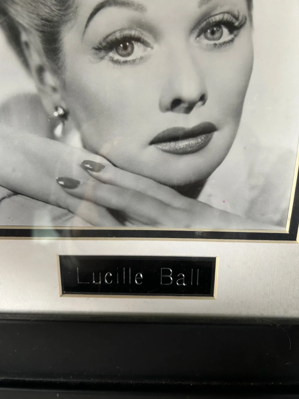 Black Framed Wall Art - Classic Actress Portrait Lucille Ball